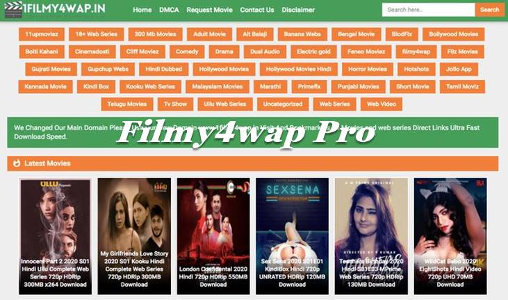 Filmy4wap Pro 2023 ~ New Web Movies, Latest Bollywood, Hollywood, Tollywood Series Download in HD 4k,1080P, 720P Free